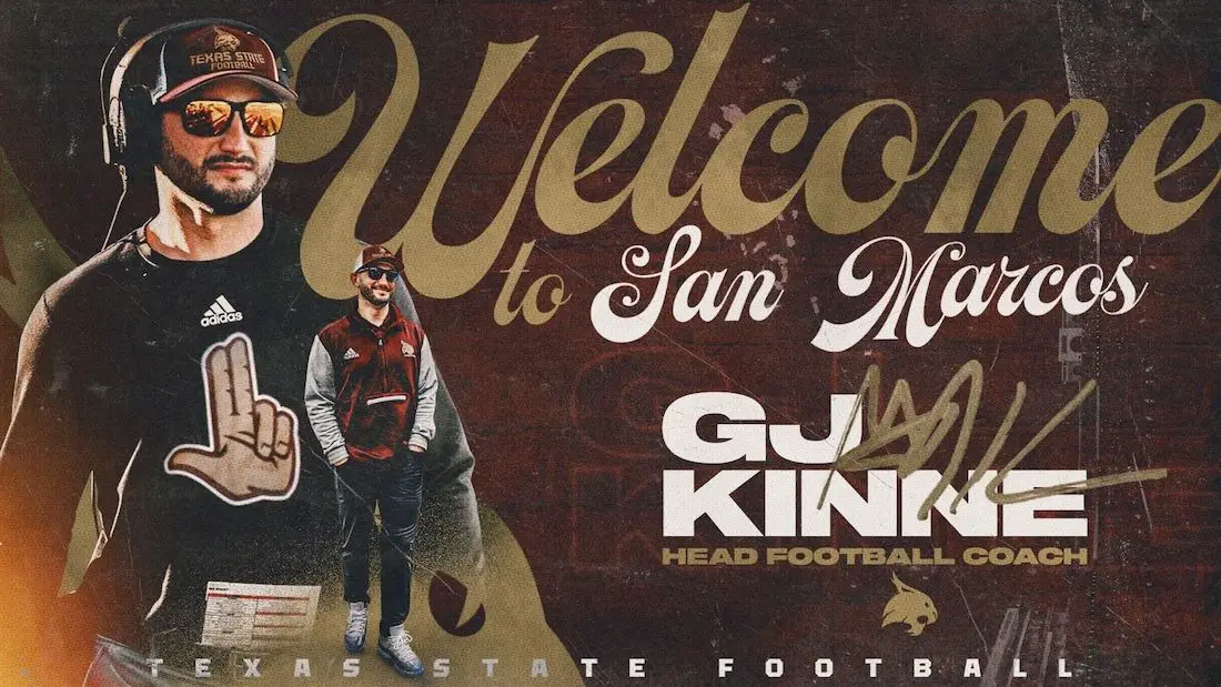 GJ Kinne hired as Texas State head FB coach - Coaches Database